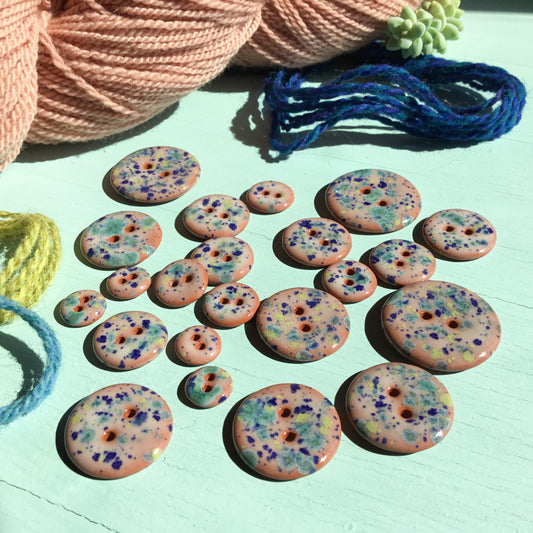"Sea Wind" Earthenware Button