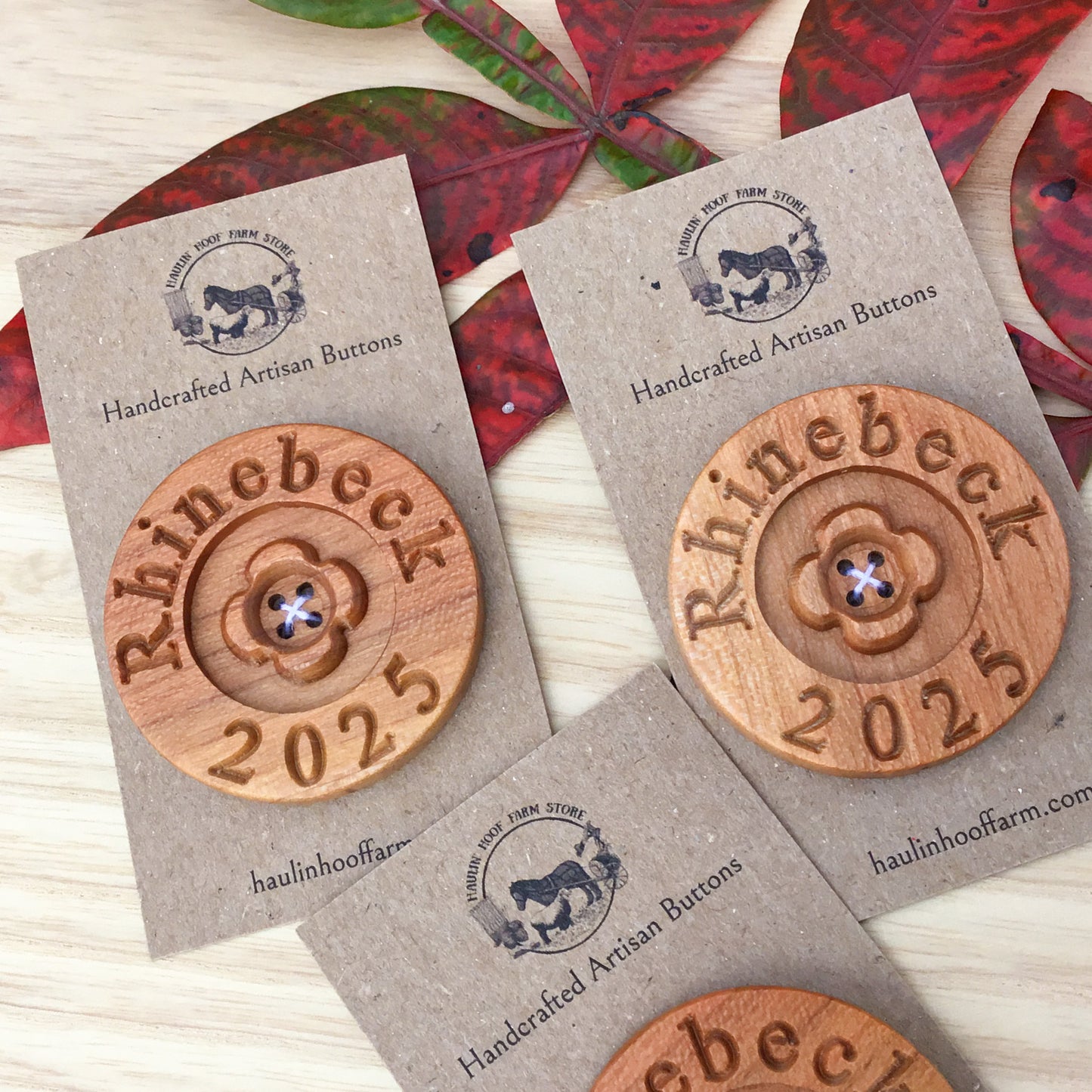 Rhinebeck 2025 Cherry ‘Forest Flower’ Button  1-3/4"