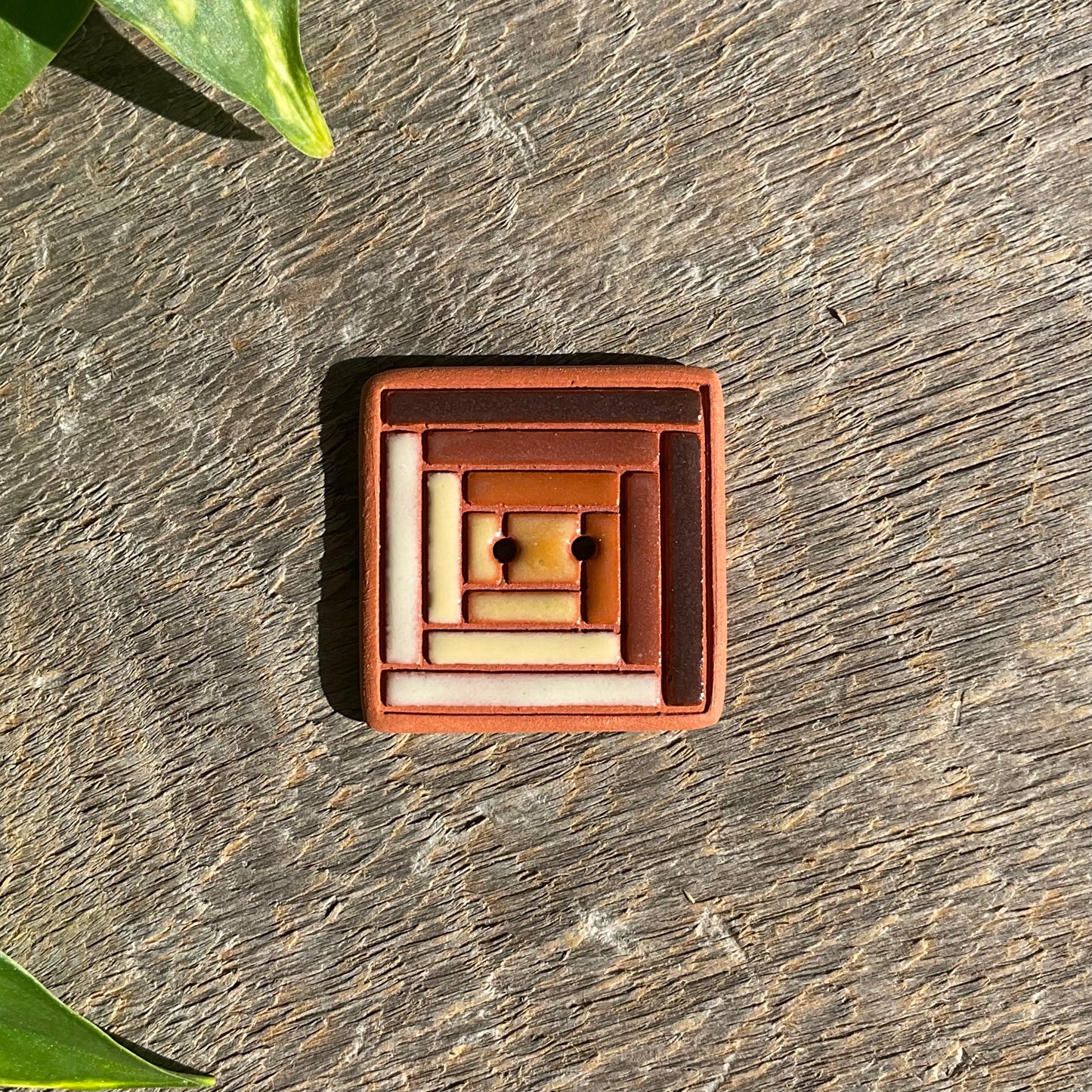 Log Cabin Quilt Button 1”