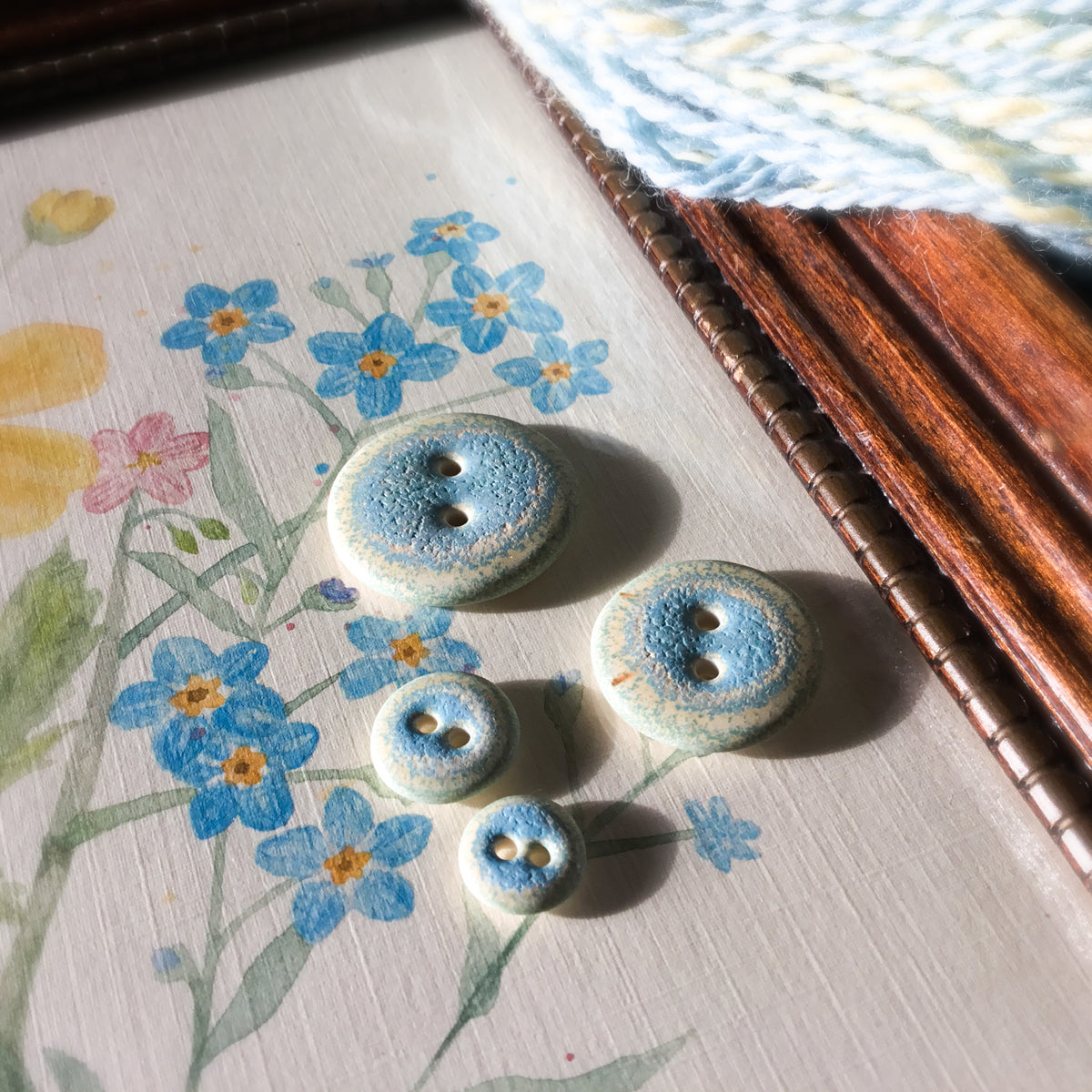 "Rip Tide" Porcelain Button - 6 sizes