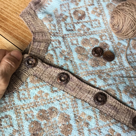 ‘Forest Flowers’ Black Walnut Wood Buttons  3/4”