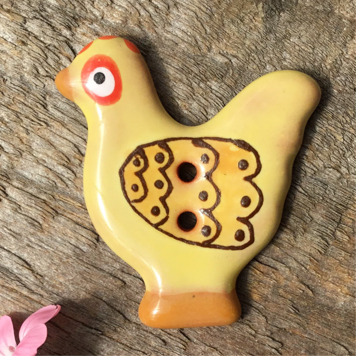 Sitting Pretty Hens Button Collection  1-1/4"