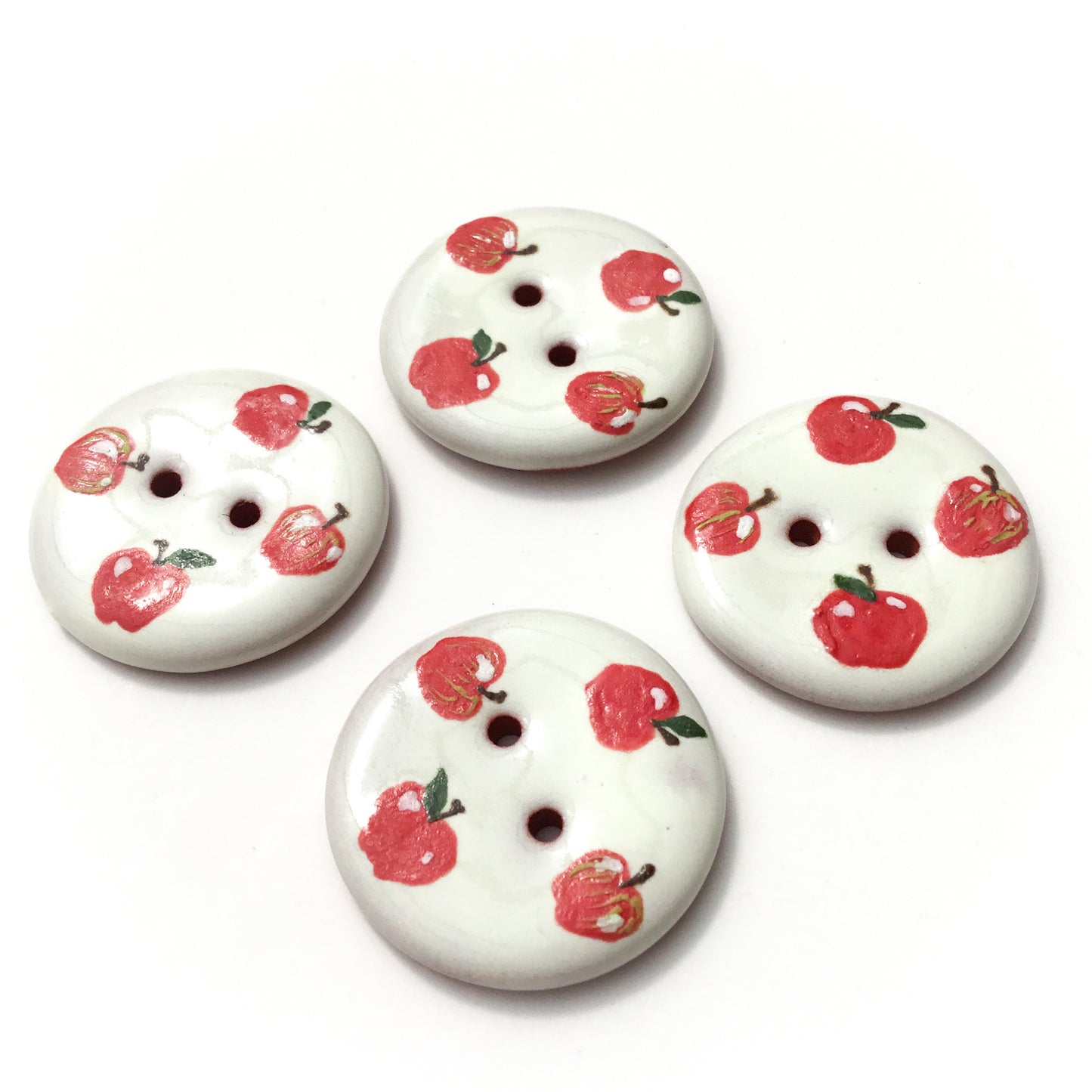 ‘Apple Harvest' Ceramic Button  1-1/16"