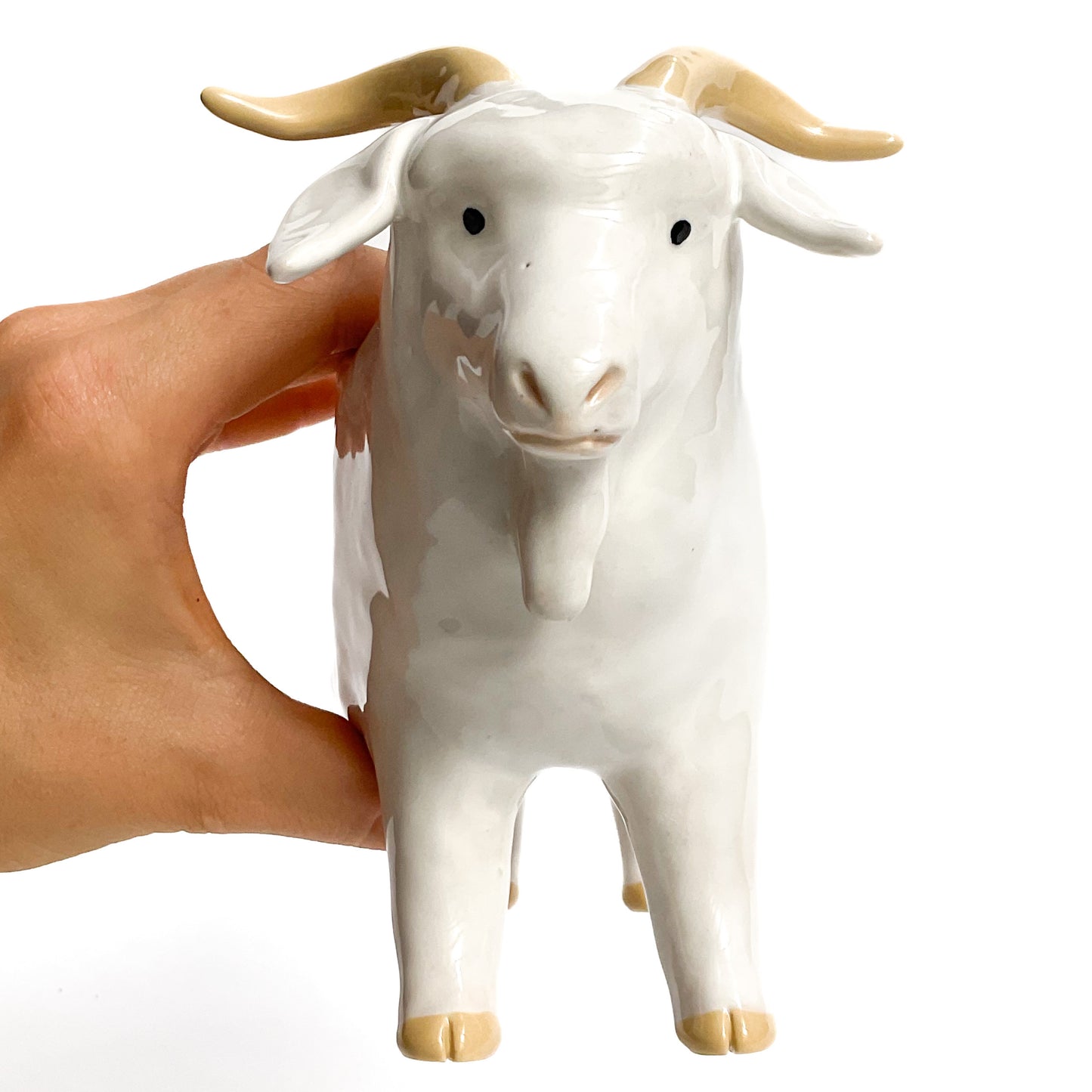 *Reserved* Angora Goat Pot - Ceramic Goat Planter