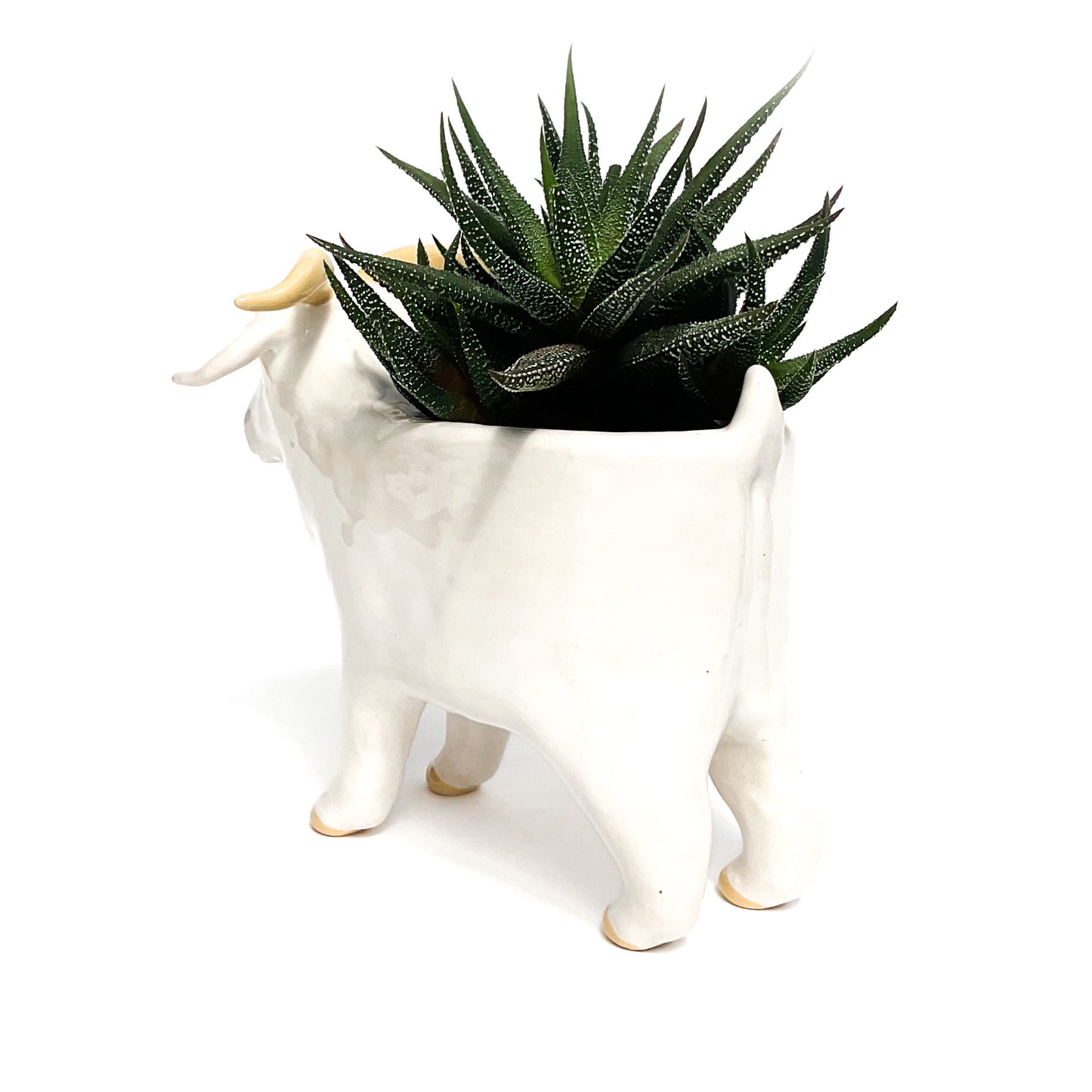 *Reserved* Angora Goat Pot - Ceramic Goat Planter