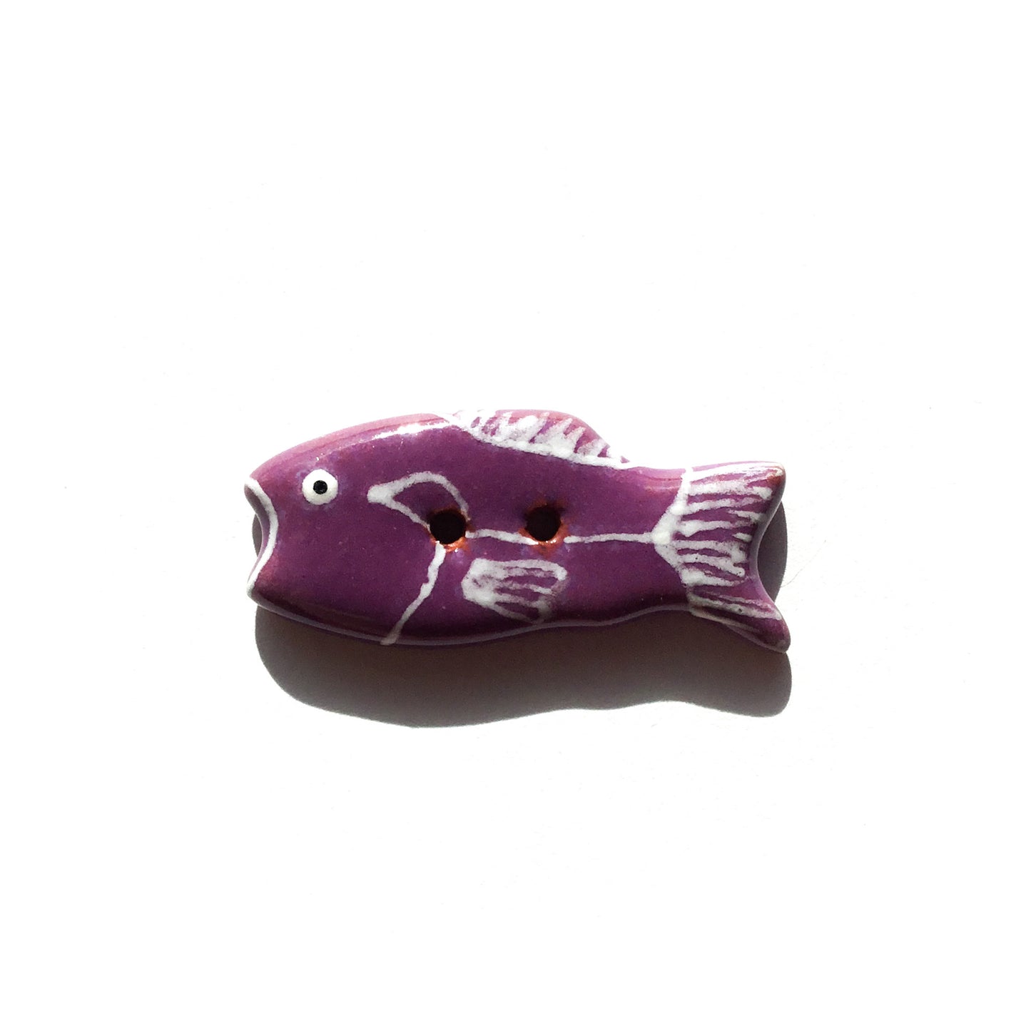 Colorful Fish Ceramic Buttons 1/2" x 1-1/4"