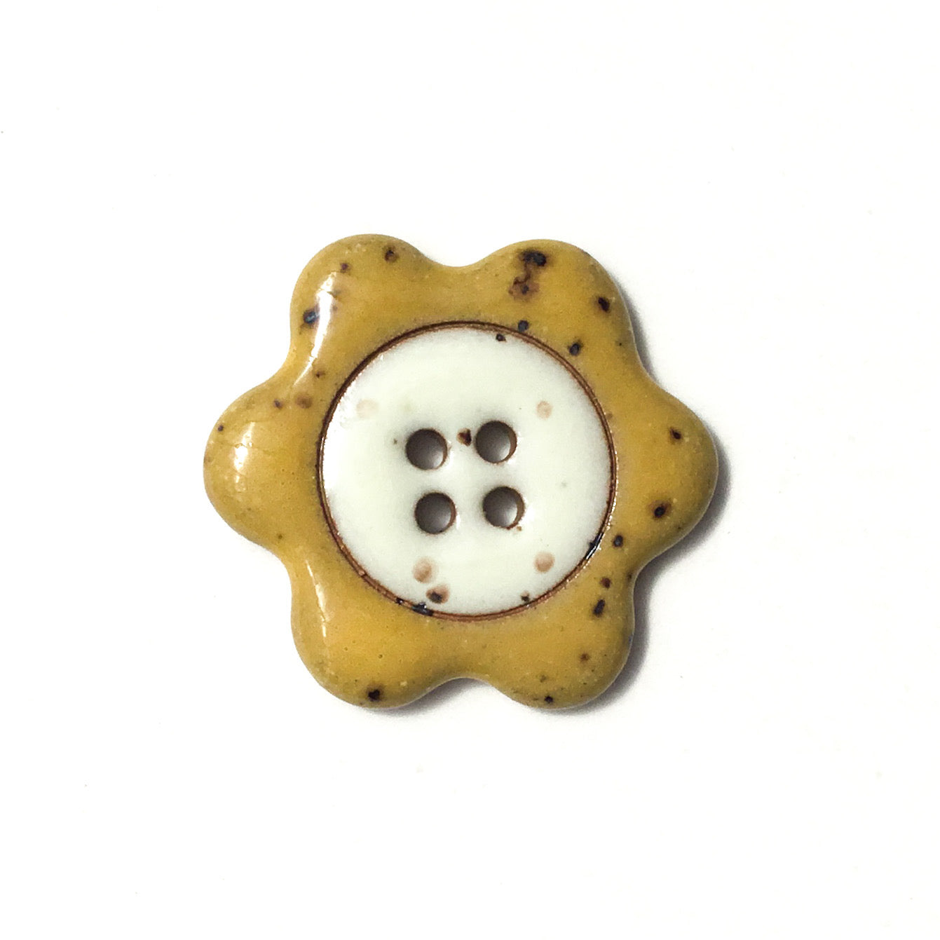 ‘Floral Darlings' Stoneware Button  1-1/8"