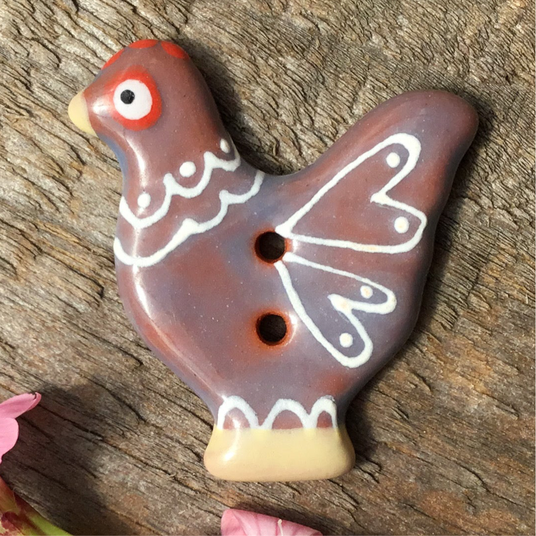 Sitting Pretty Hens Button Collection  1-1/4"