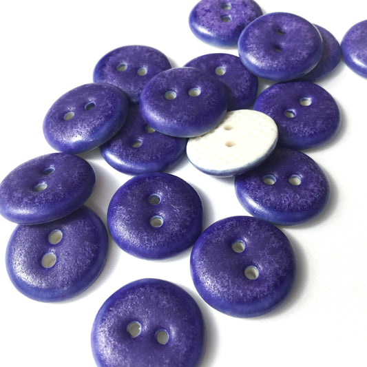Purple Violet Porcelain Button  5/8"