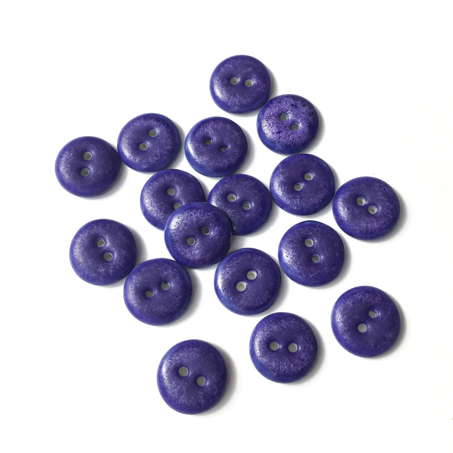 Purple Violet Porcelain Button  5/8"