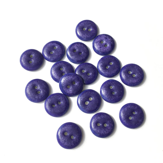 Purple Violet Porcelain Button  5/8"