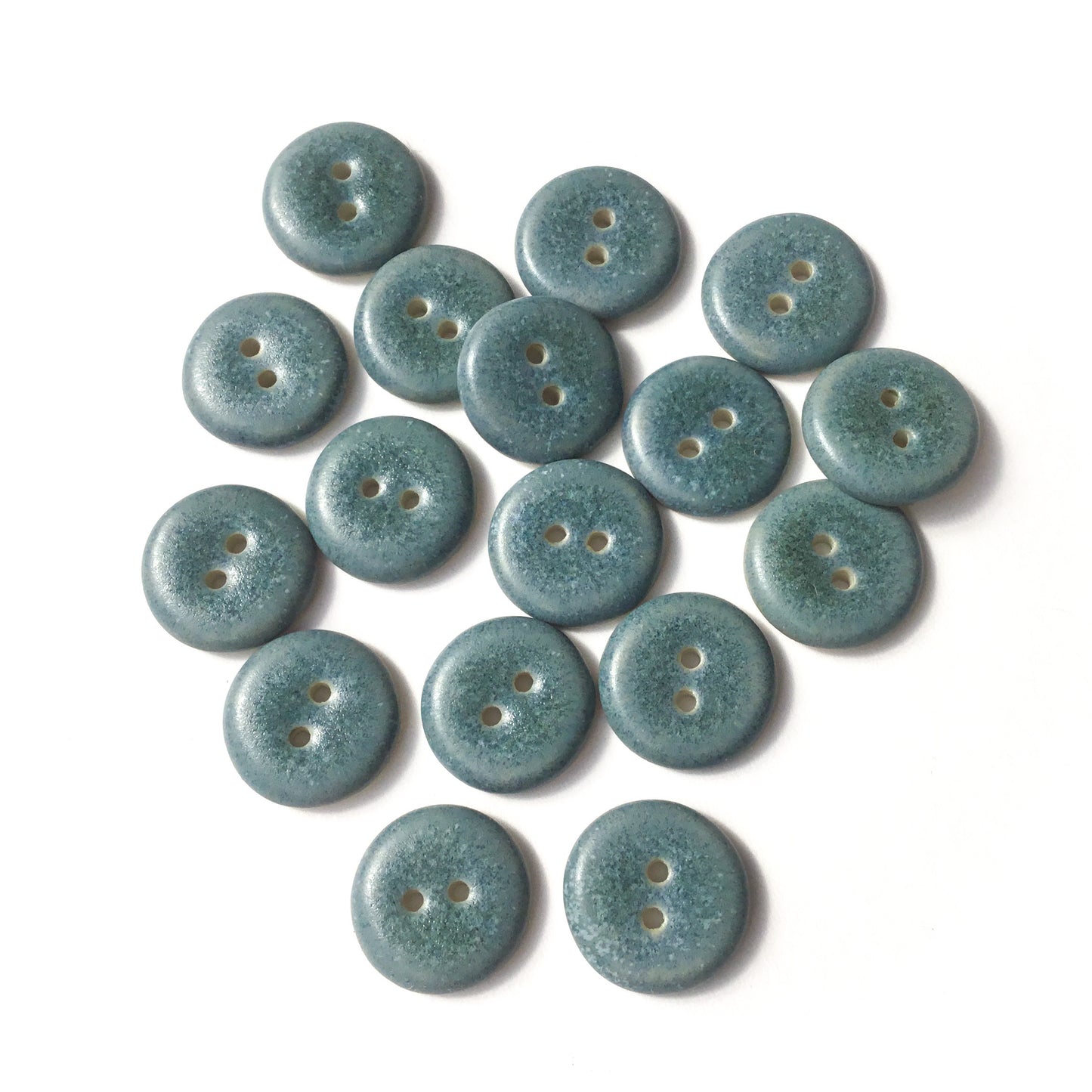 Blue-Gray Porcelain Button  5/8"