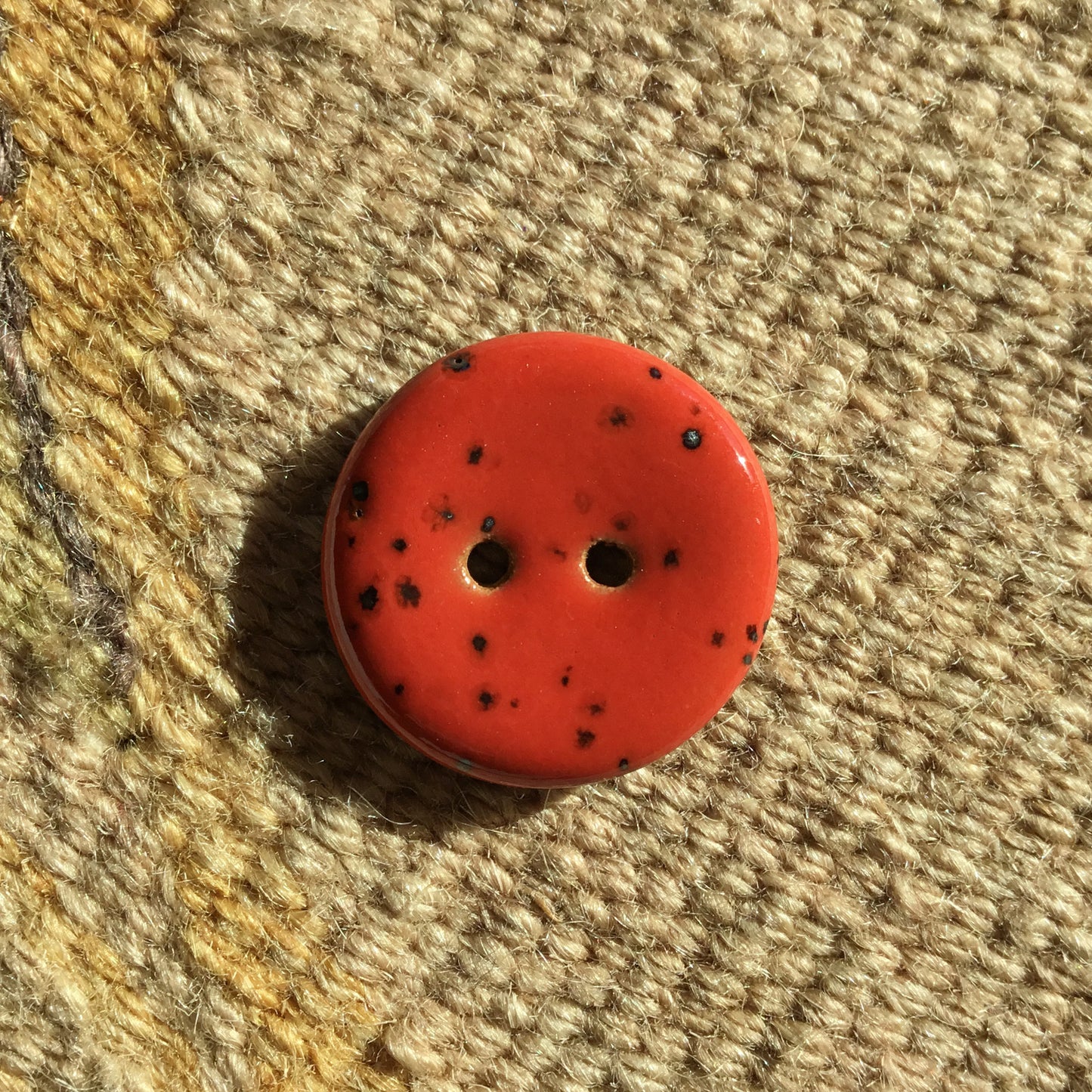Glossy Fleck Stoneware Button 7/8"