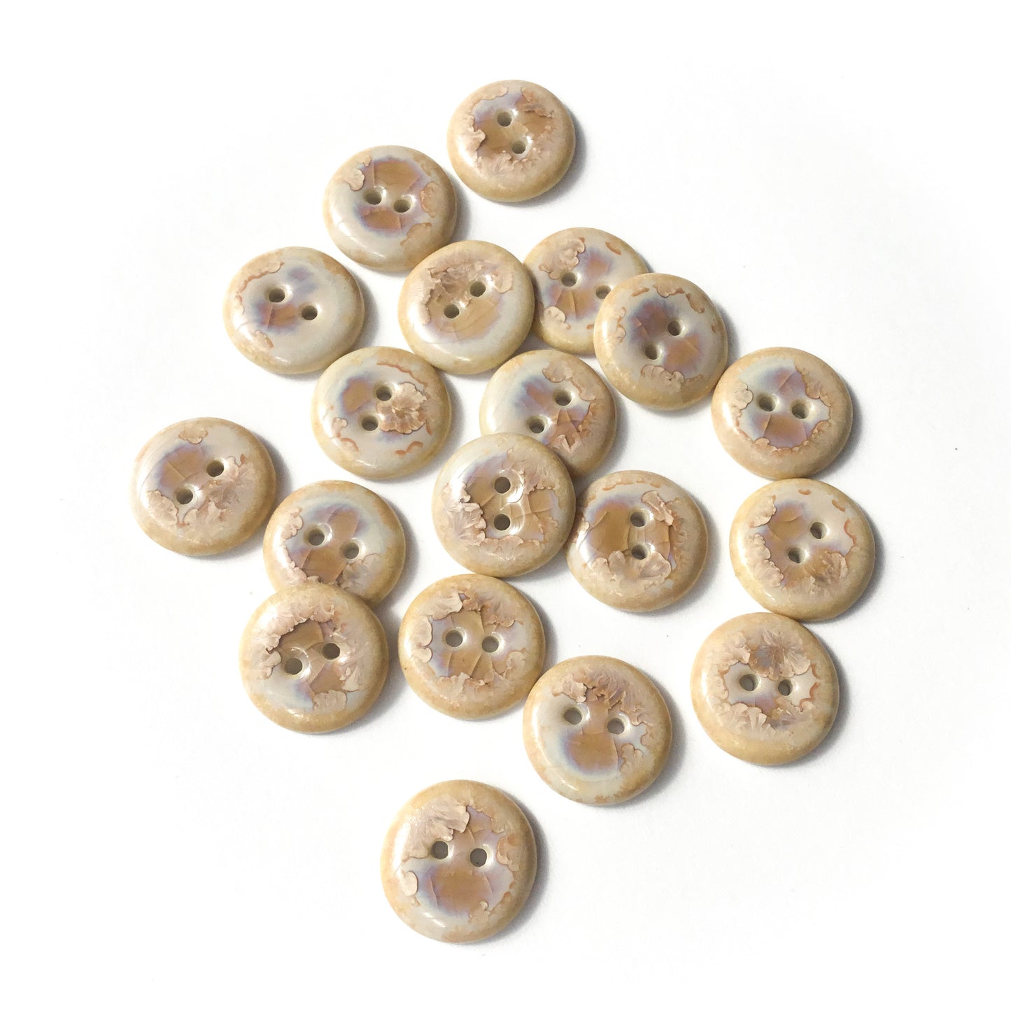 Rose Gold Crystalline Porcelain Button  5/8"
