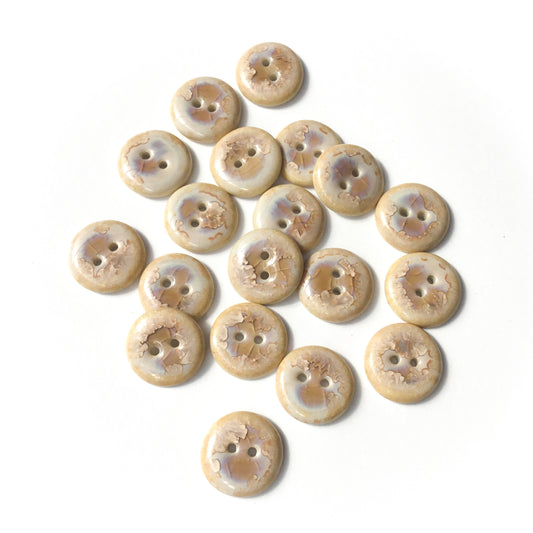 Rose Gold Crystalline Porcelain Button  5/8"