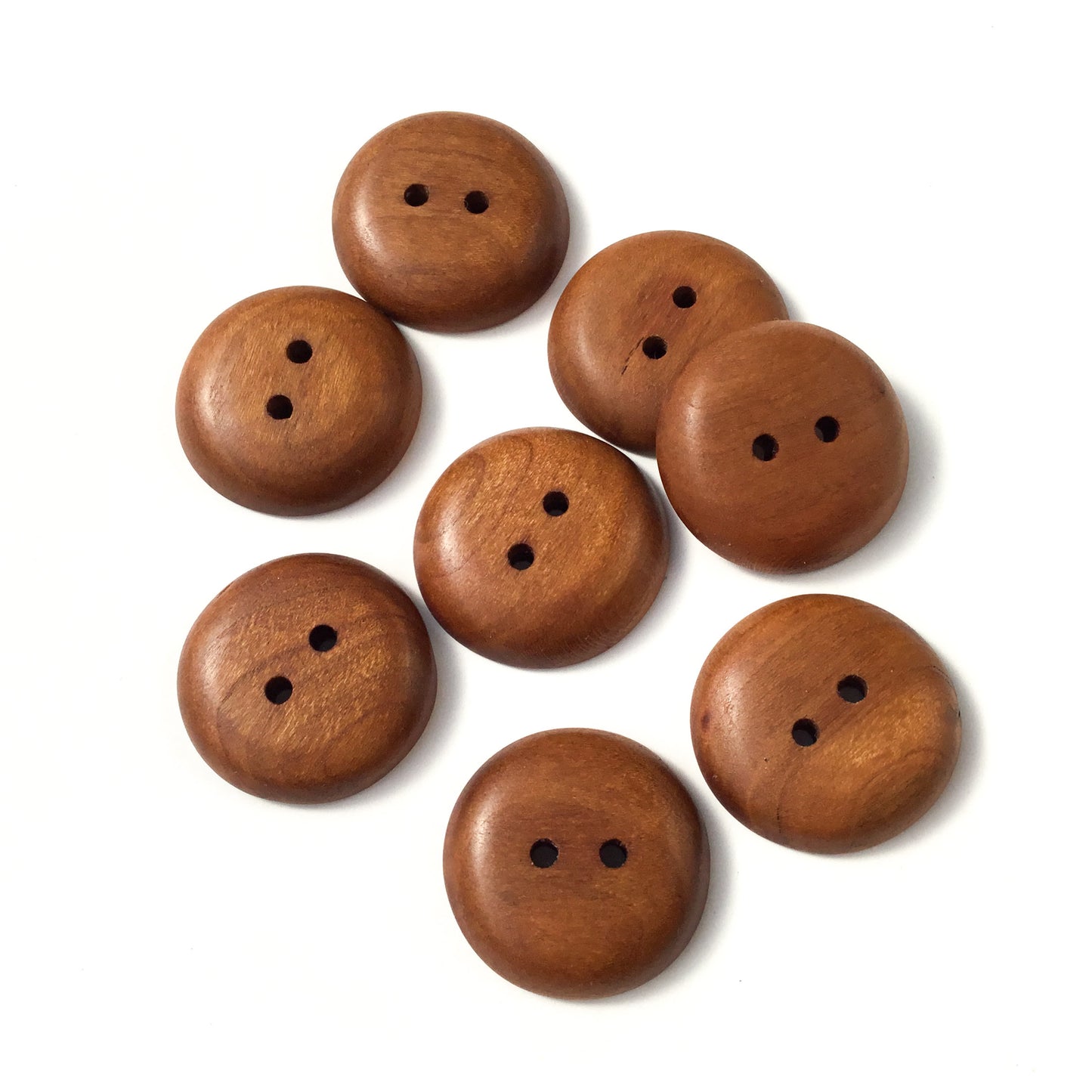 Polished Cherry Wood Buttons - 1"