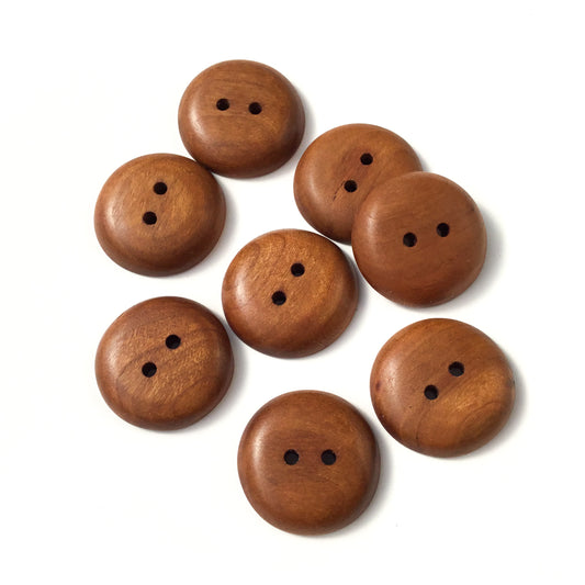 Polished Cherry Wood Buttons - 1"