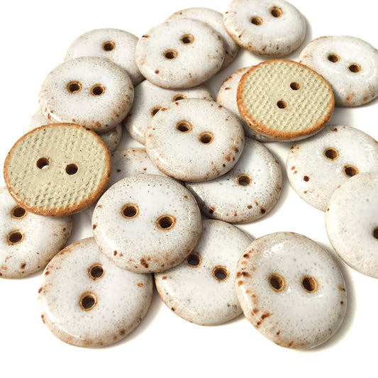 'Toasted Marshmallow' Stoneware Button