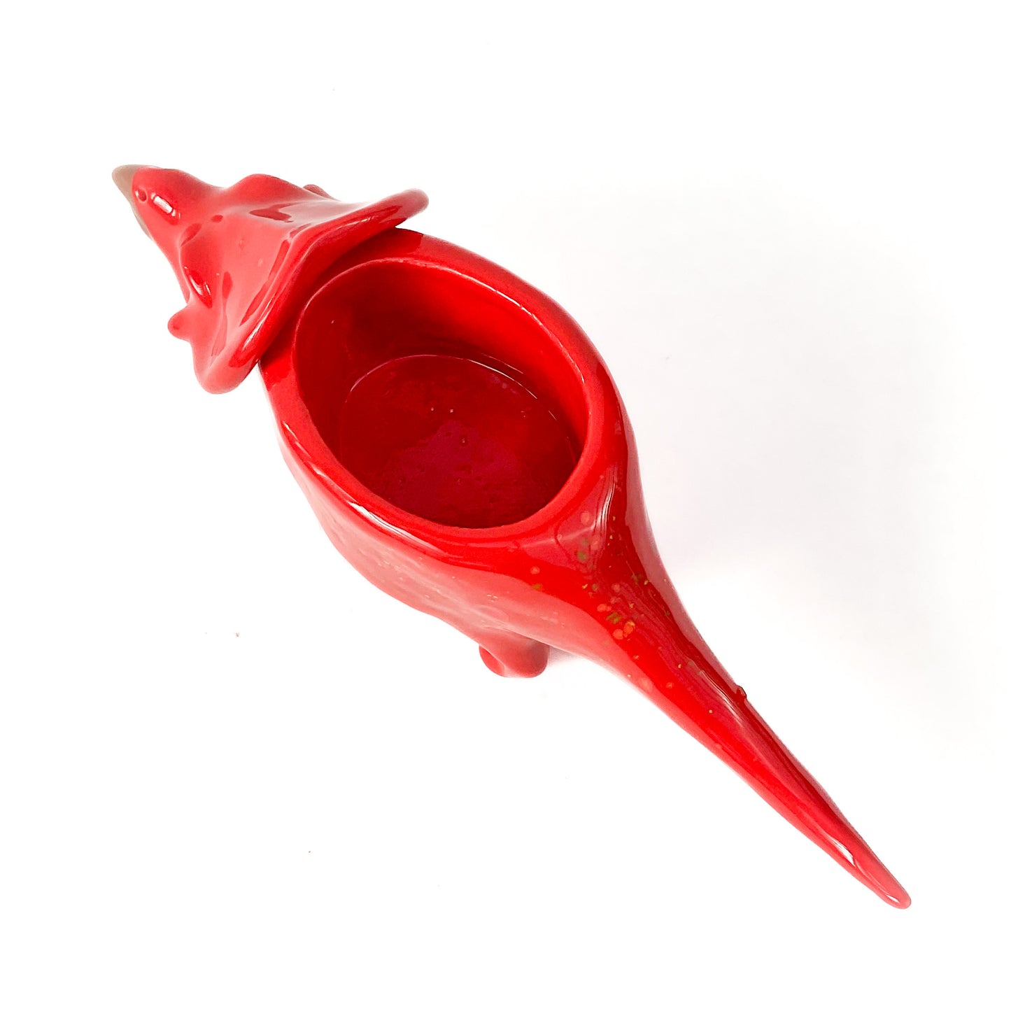 Red Protoceratops Dinosaur Planter