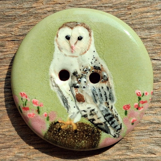 ‘Barn Owl Wildflower Field’ 1-1/16” one-of-a-kind 4-pack