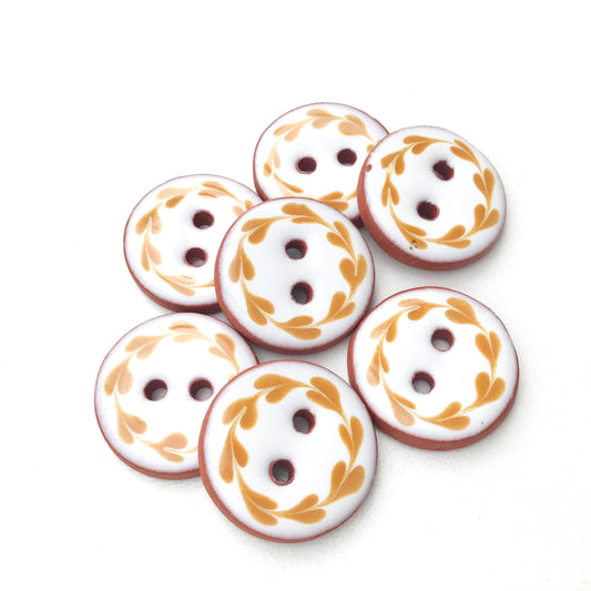 Wholesale 3/4" White & Caramel Brown Floral Wreath Bundle - Two 6-Packs