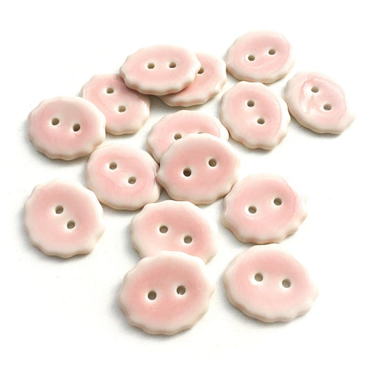 Wholesale 3/4" x 7/8" Scalloped Porcelain Bundles - Pack of 6 per Color