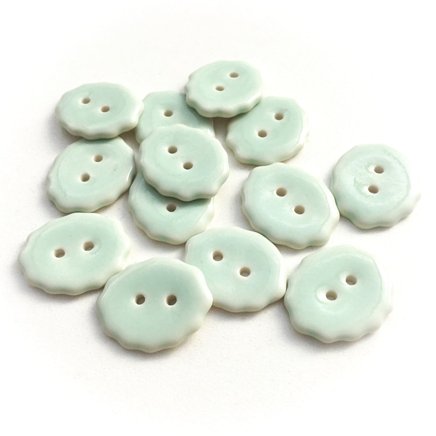 Wholesale 3/4" x 7/8" Scalloped Porcelain Bundles - Pack of 6 per Color