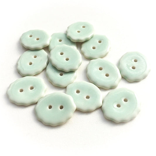 Wholesale 3/4" x 7/8" Scalloped Porcelain Bundles - Pack of 6 per Color