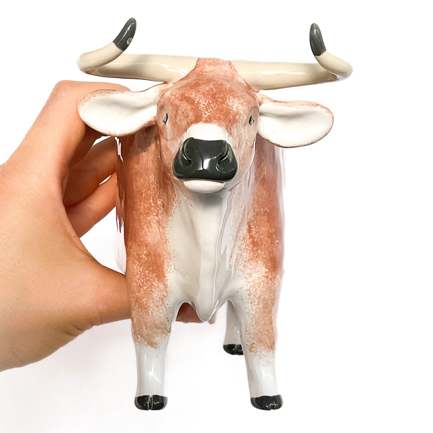 Brown Swiss Cow Pot