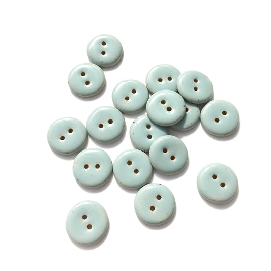 Gray-Blue Stoneware Button  3/4"
