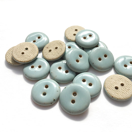 Gray-Blue Stoneware Button  3/4"