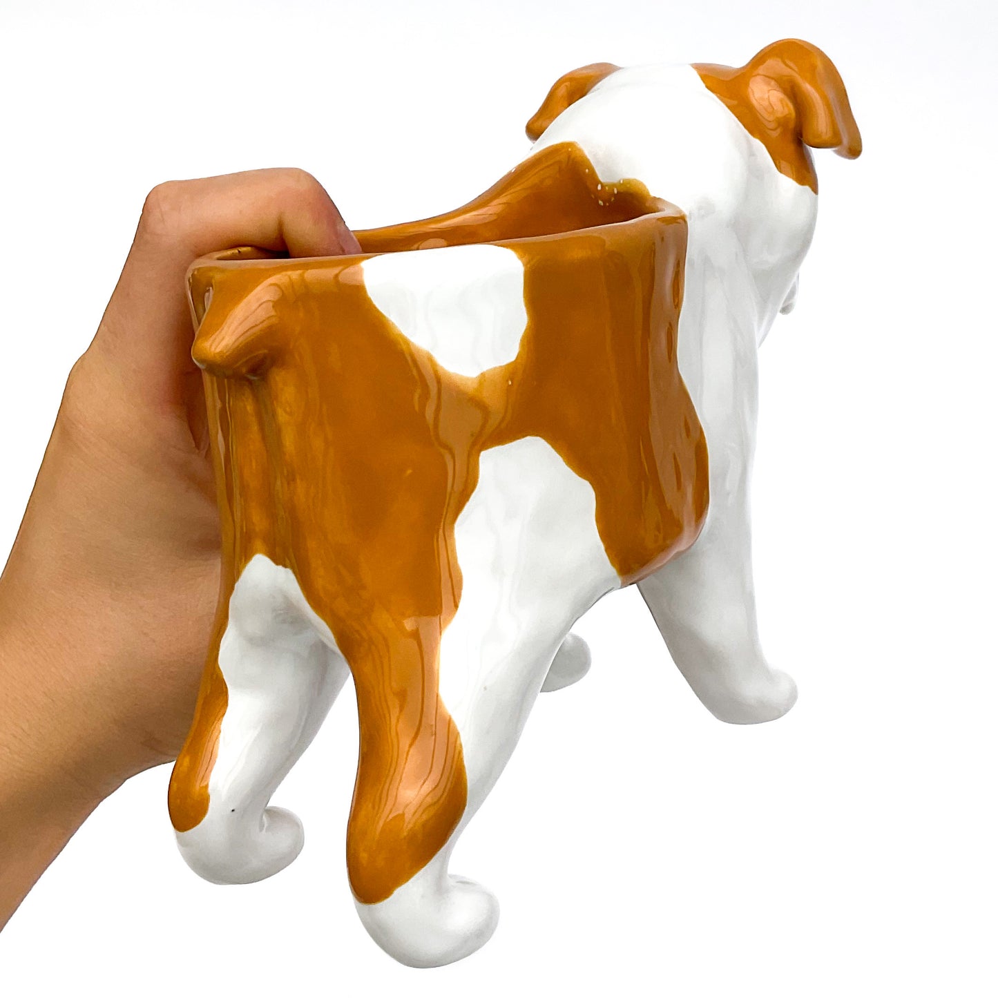 English Bulldog Planter - Ceramic Dog Plant Pot