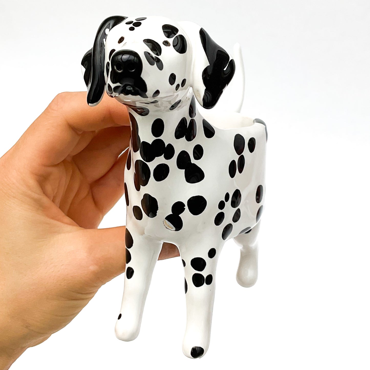 Dalmation Dog Planter - Ceramic Dog Plant Pot