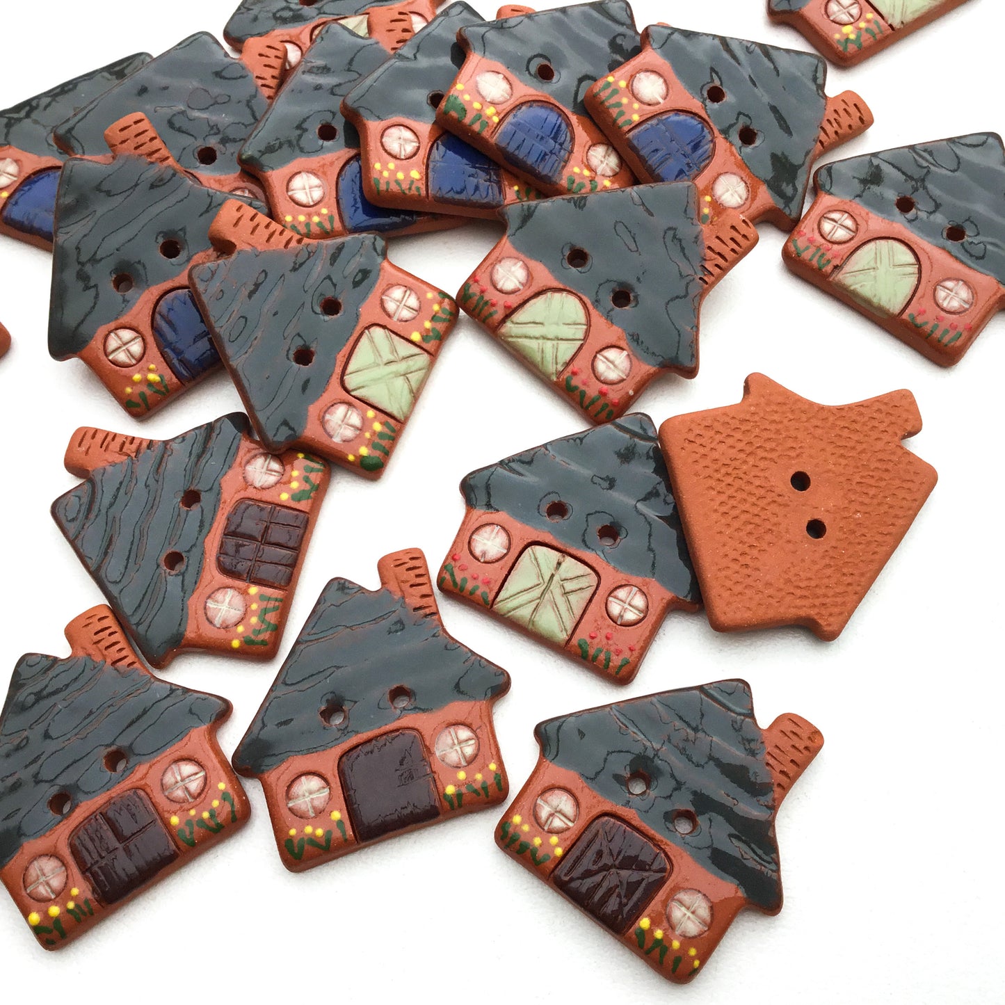 Red Clay Cottage Buttons - 1-1/8"