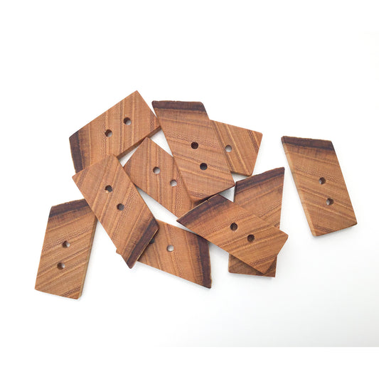 Rustic American Elm Wood Buttons  3/4" x 1-5/8"