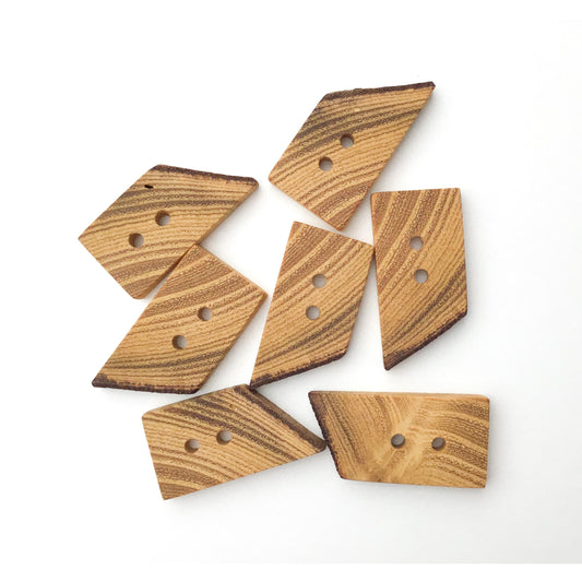 Black Locust Wood Buttons - Live Edge Wood Buttons 3/4" x 1-1/2"