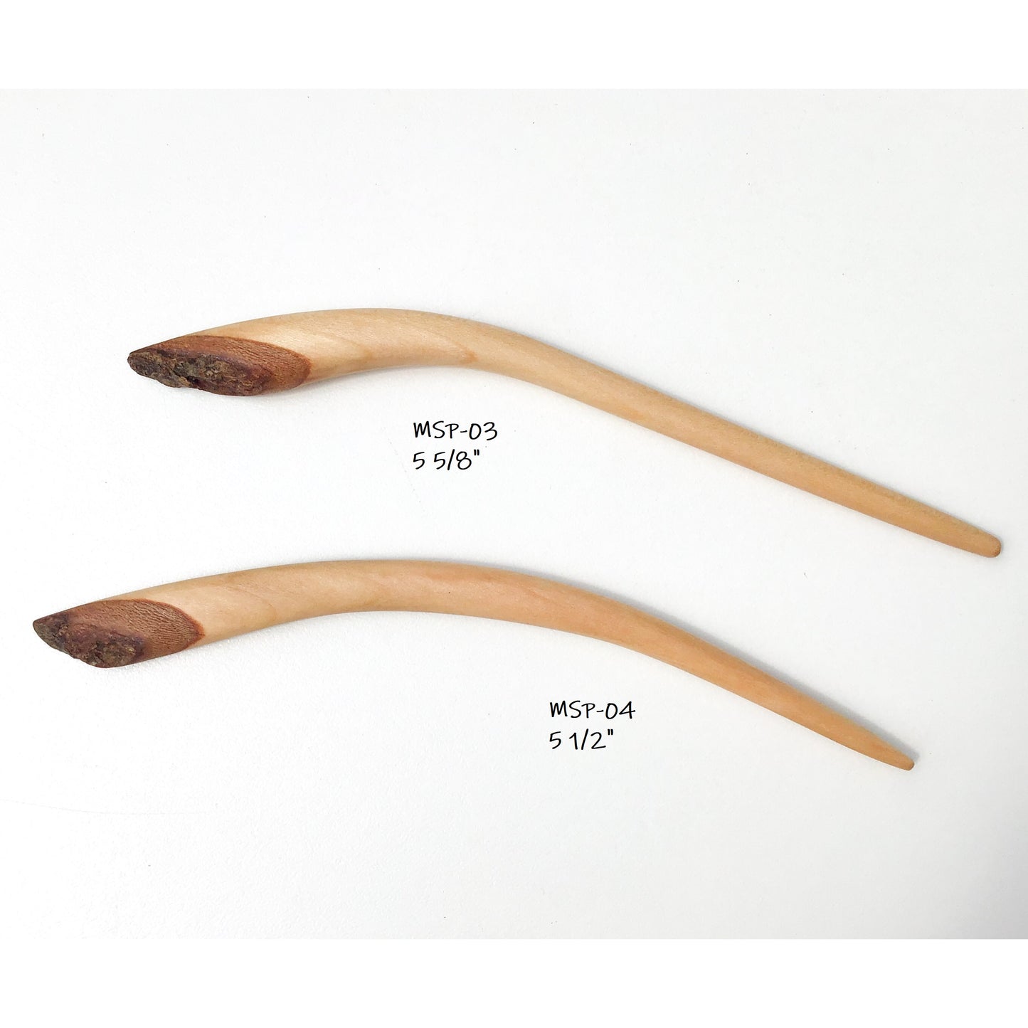 Live Edge Maple Wood Shawl & Sweater Pins - Wooden Hair Pins