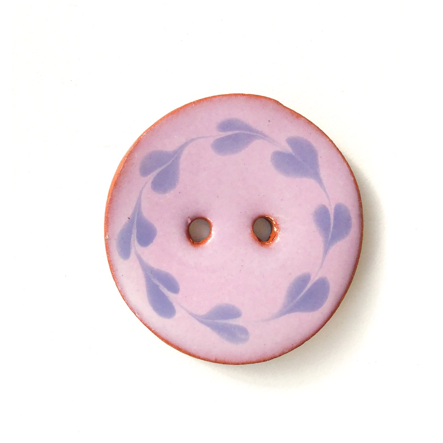 Colorful Wreath Clay Button  1-3/8"