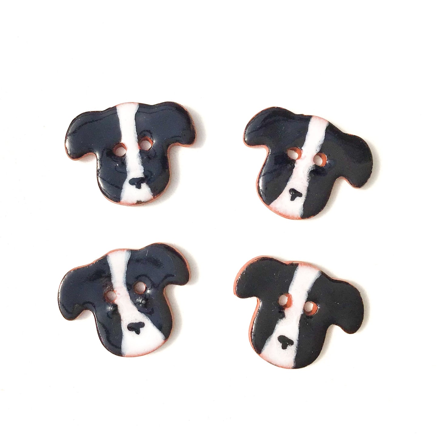 Dog Buttons - Ceramic Dog Buttons - 3/4" x 7/8"