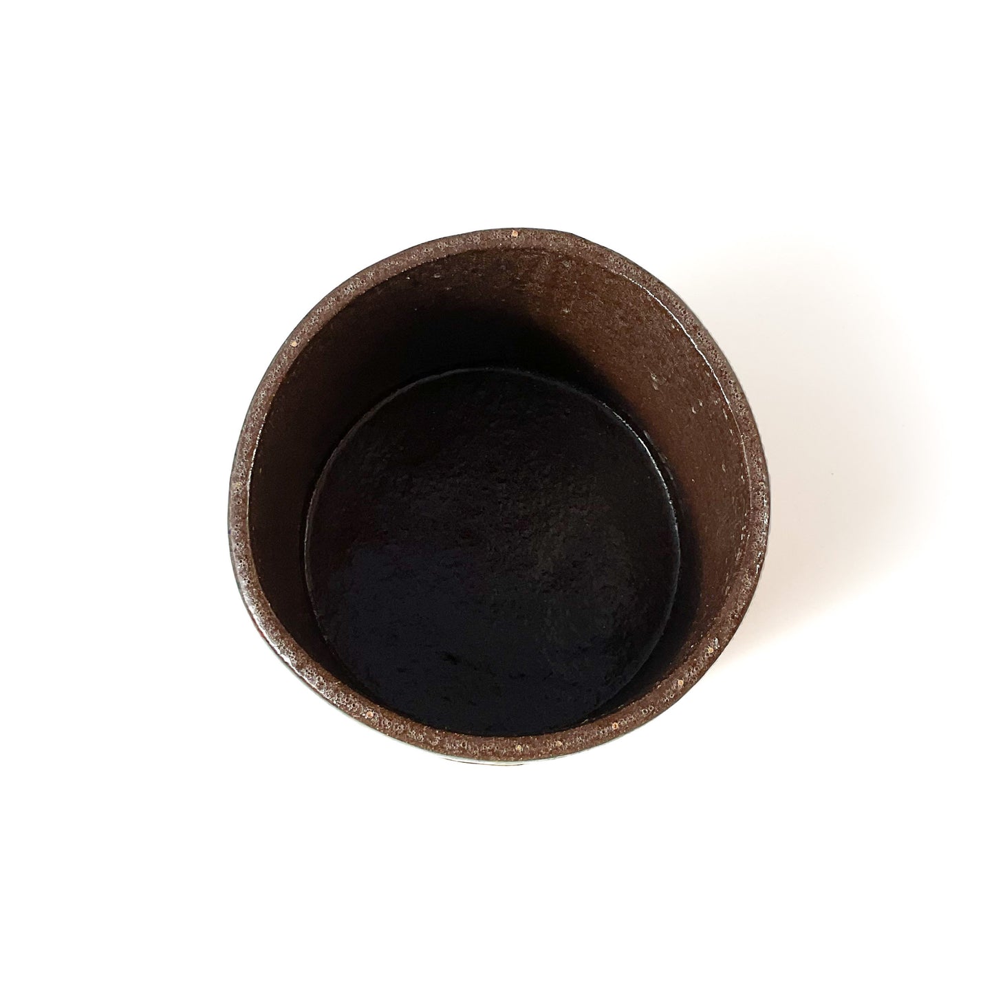 Sunshine & Turquoise - Rustic Black Clay Splatter Pot