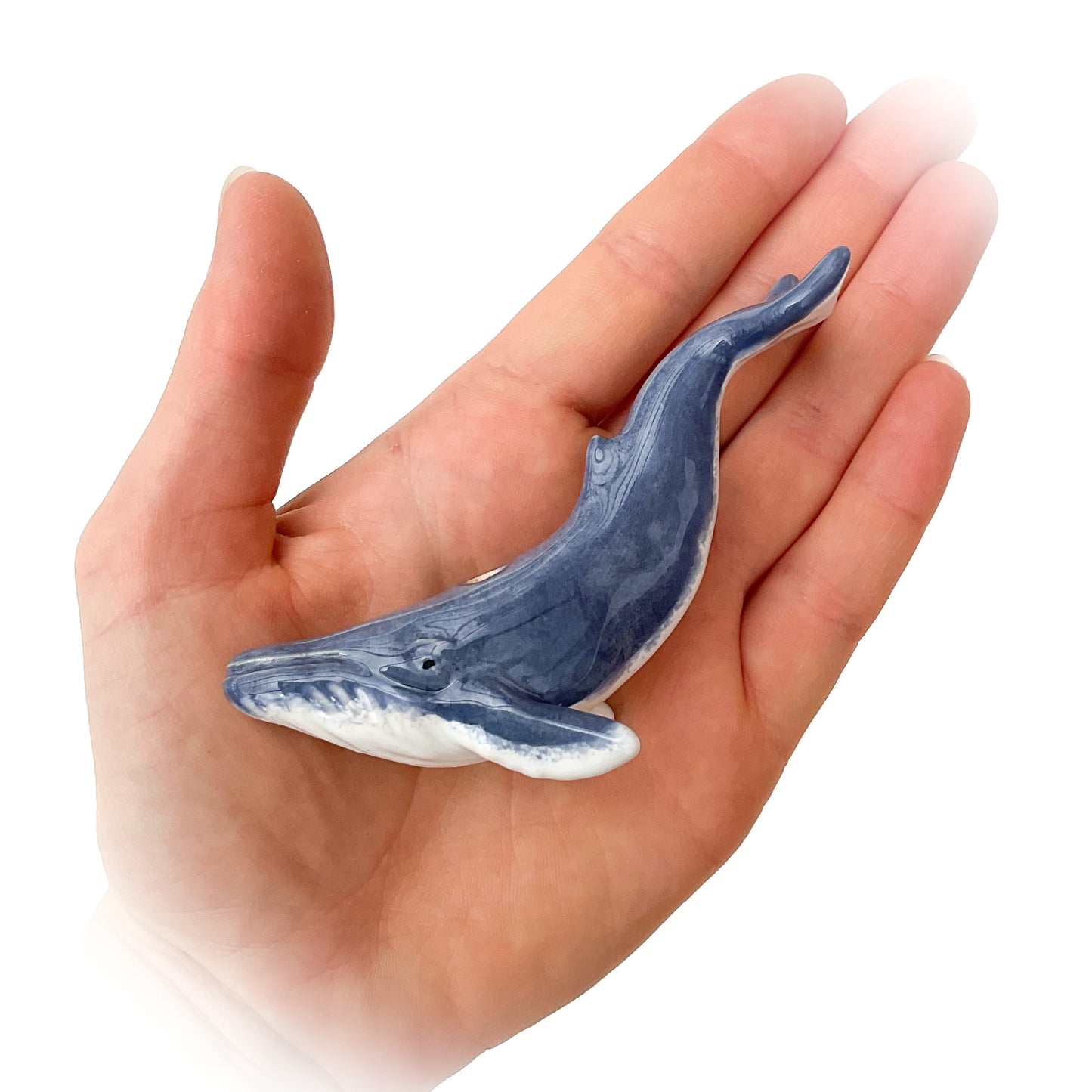 Humpback Whale Bead - Hand Sculpted - 3 3/4" Long