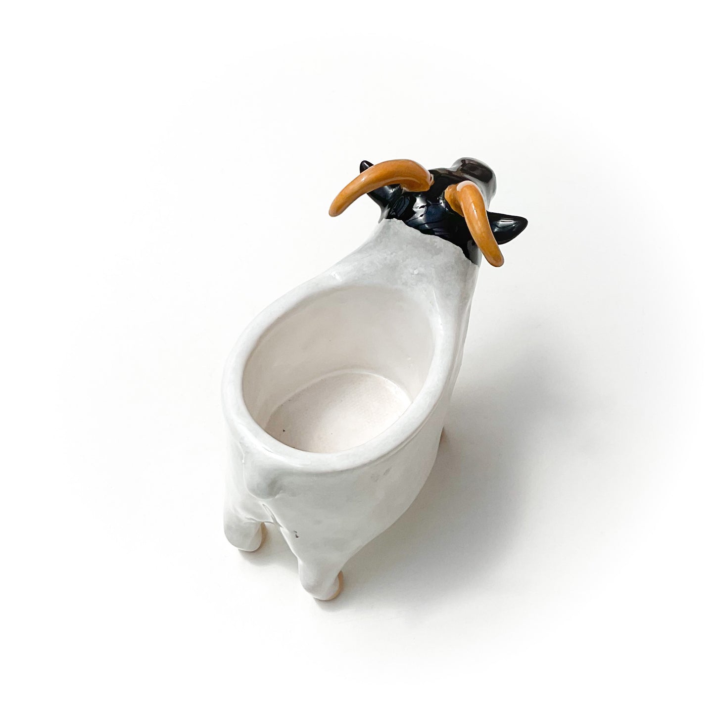 Black and White Sheep Pot - Ceramic Sheep Planter