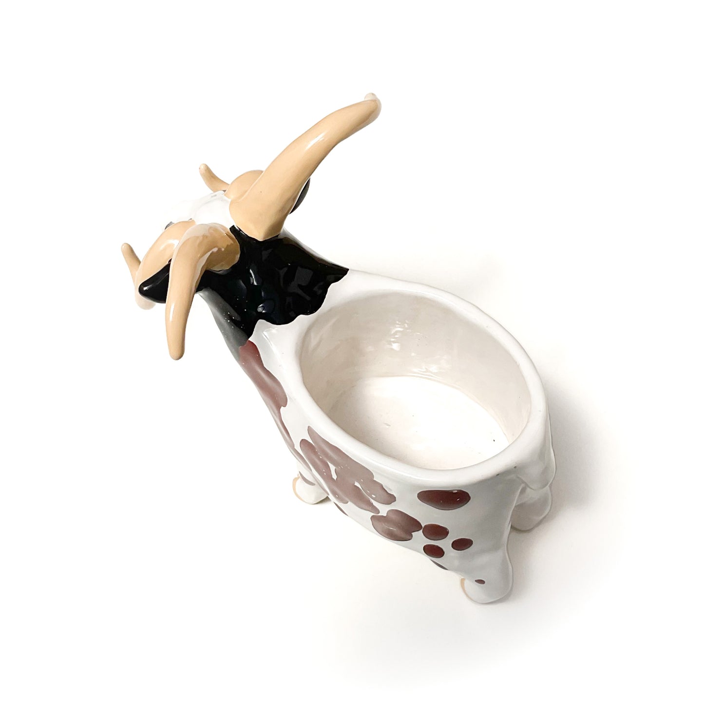 Four-Horned Jacob Sheep Pot - Ceramic Sheep Planter