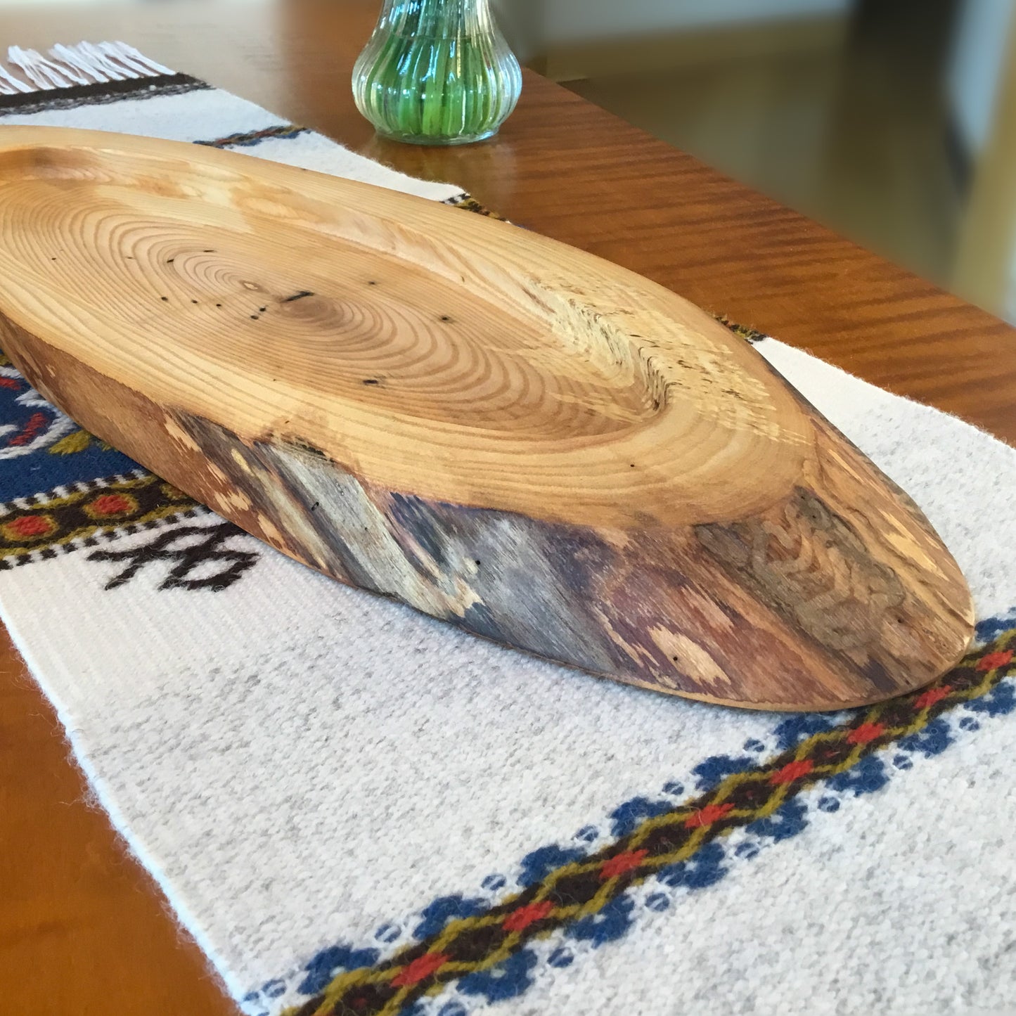 Natural Edge Ash Serving Tray - 19" long