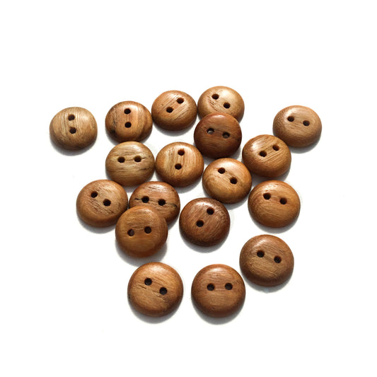 Polished Lightly Spalted American Elm Wood Buttons - 5/8”