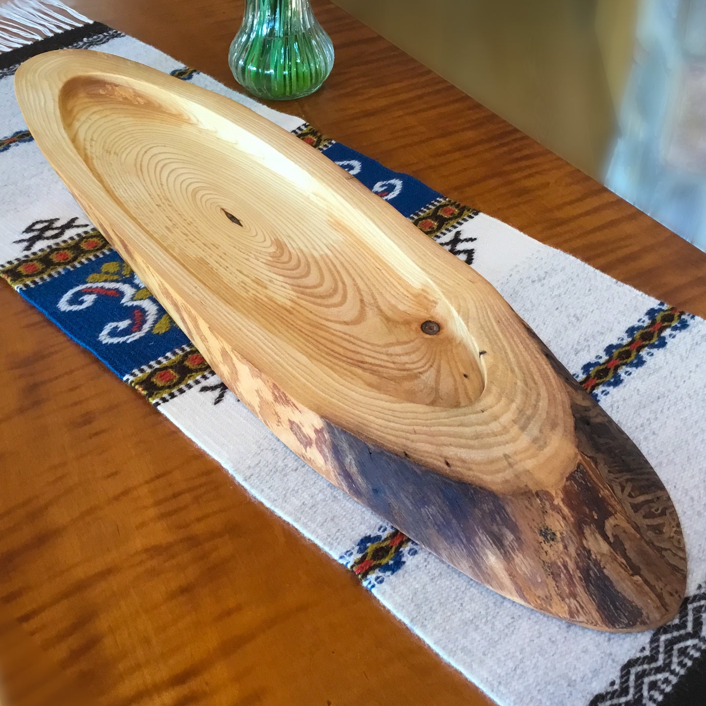 Natural Edge Ash Serving Tray - 26-3/4" long