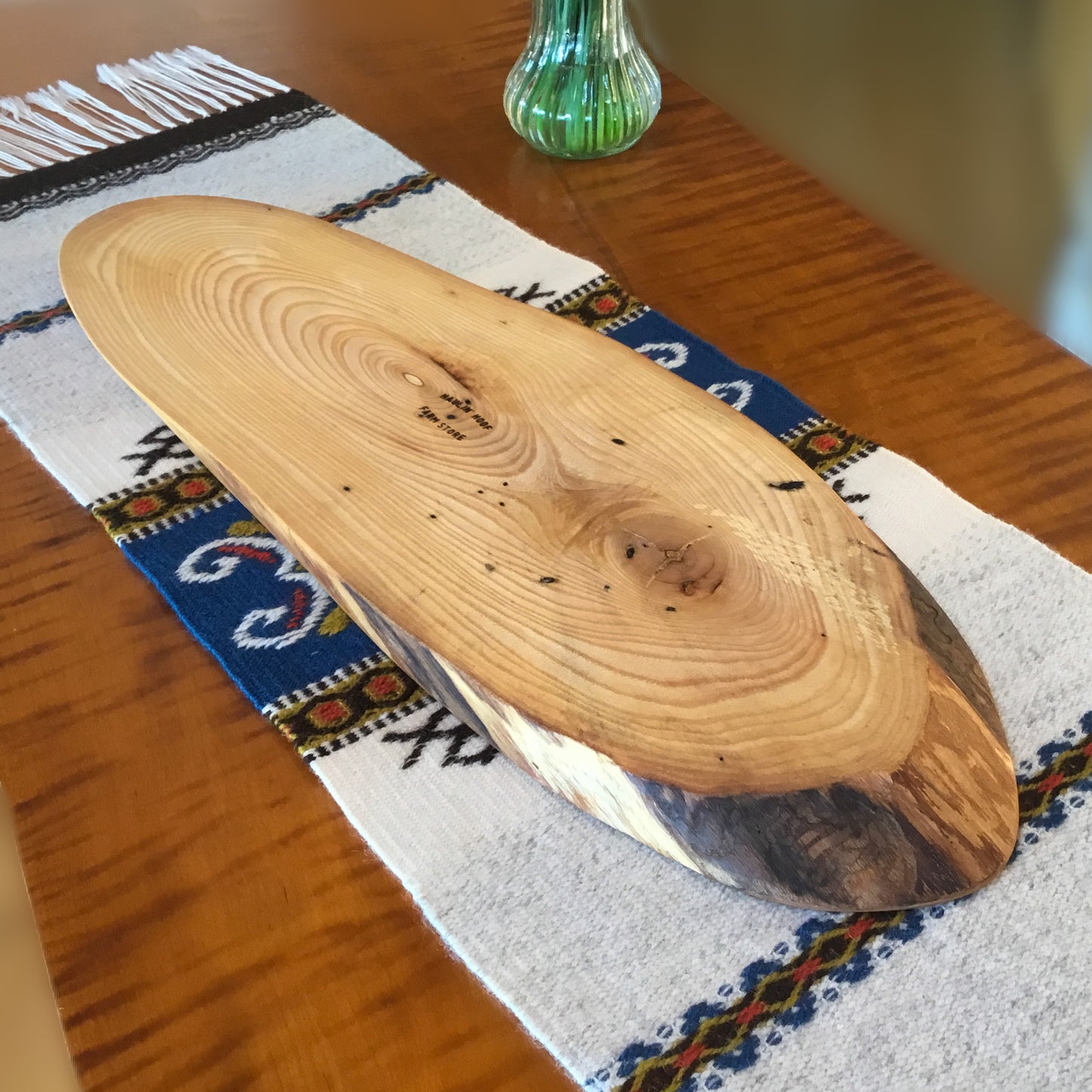 Natural Edge Ash Serving Tray - 21-1/2" long
