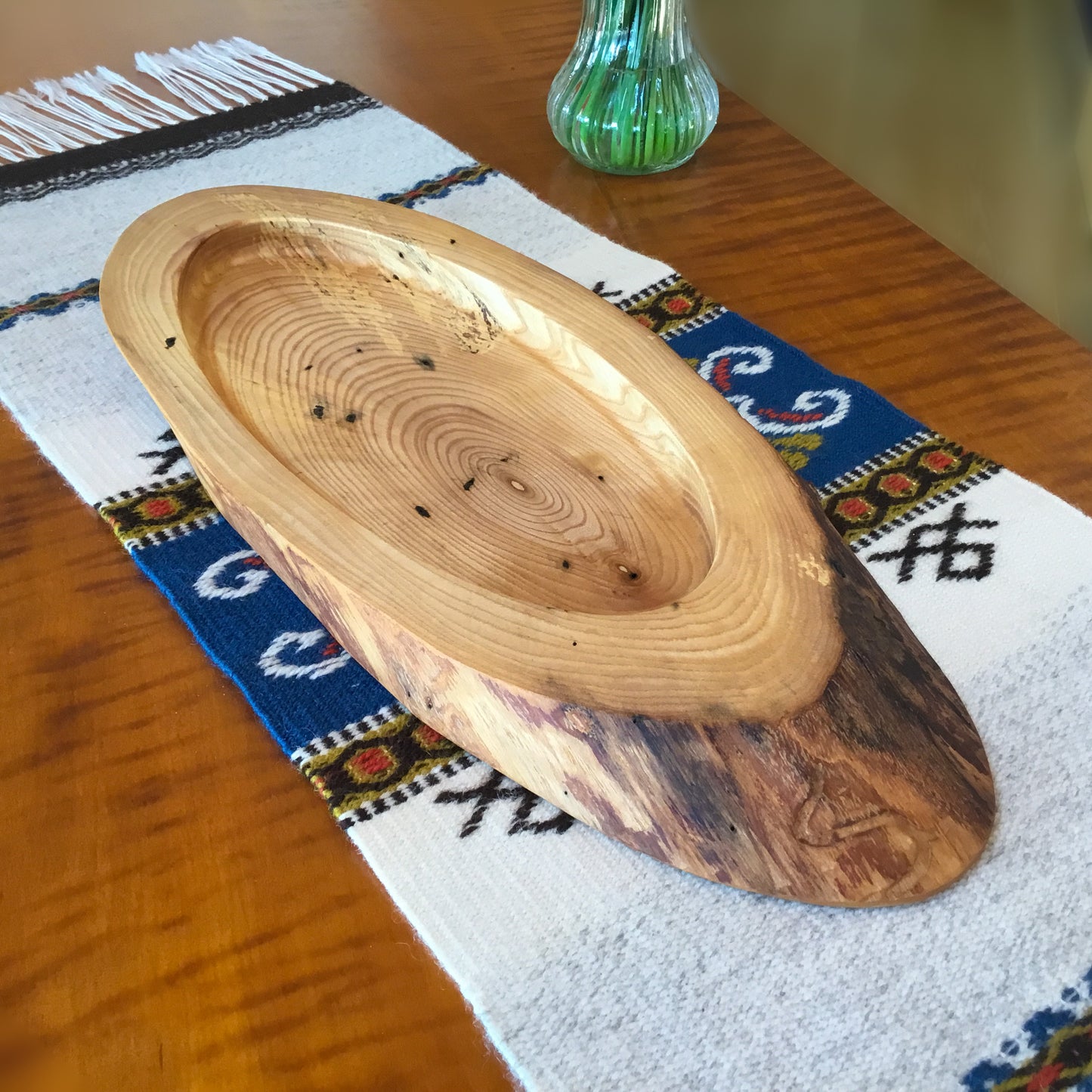 Natural Edge Ash Serving Tray - 17-3/4" long