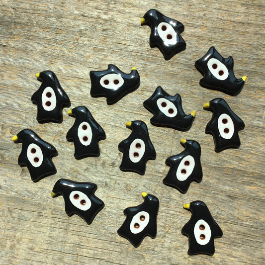 Penguin Buttons 5/8” x 13/16”