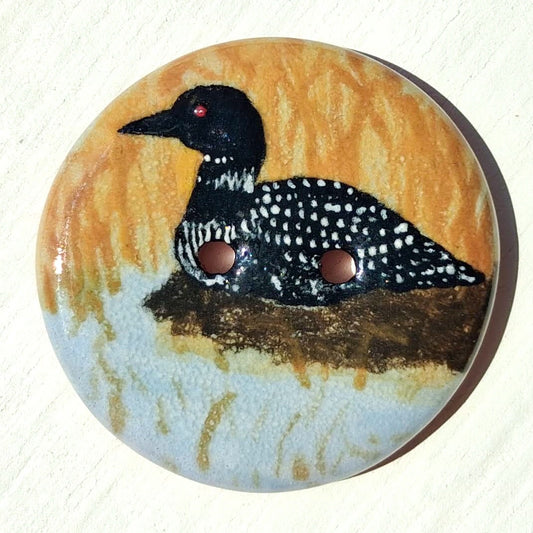 ‘Loon At Dusk’ 1-1/16” one-of-a-kind 4-pack